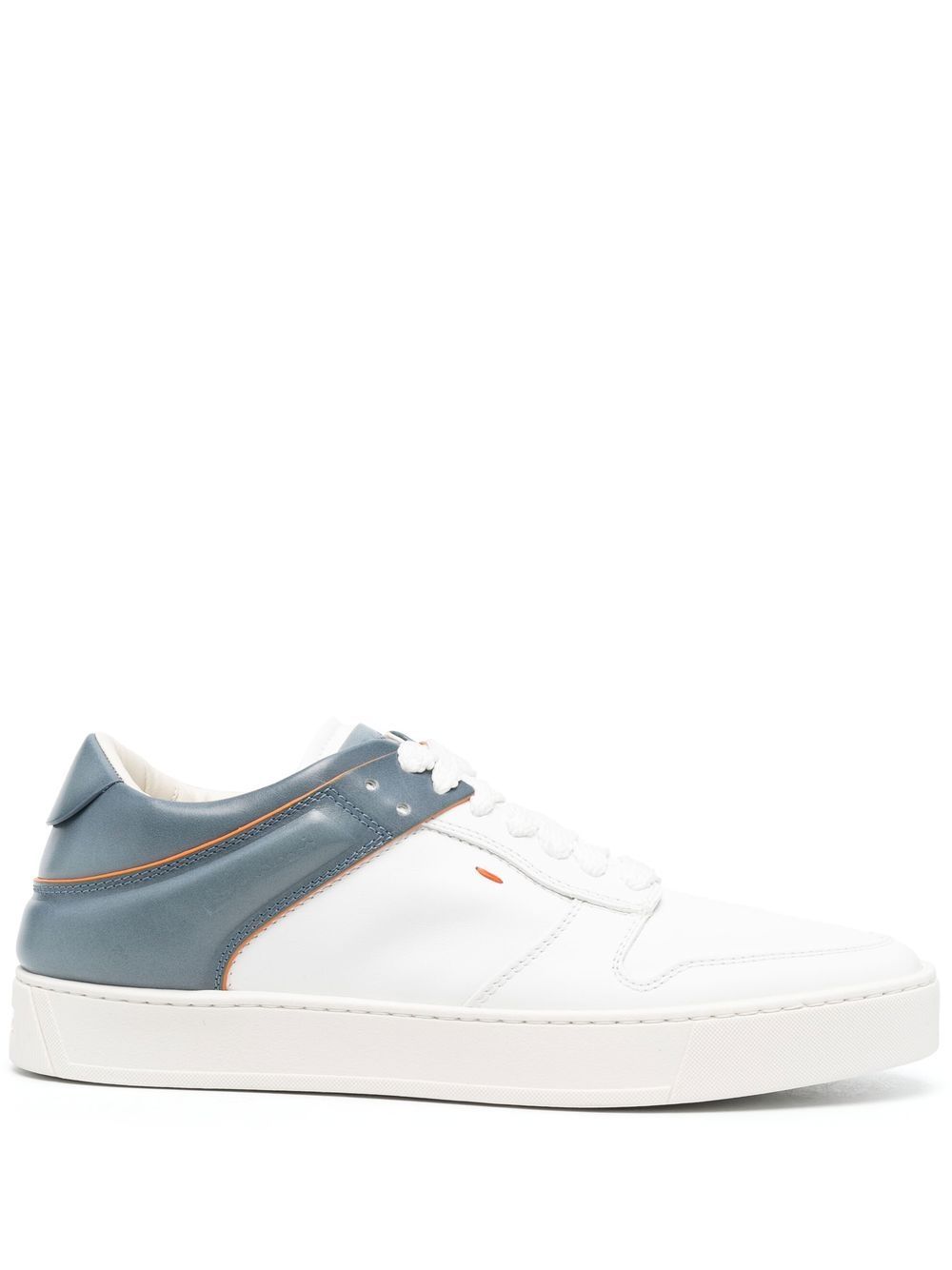 Santoni 拼色低帮运动鞋 - 白色