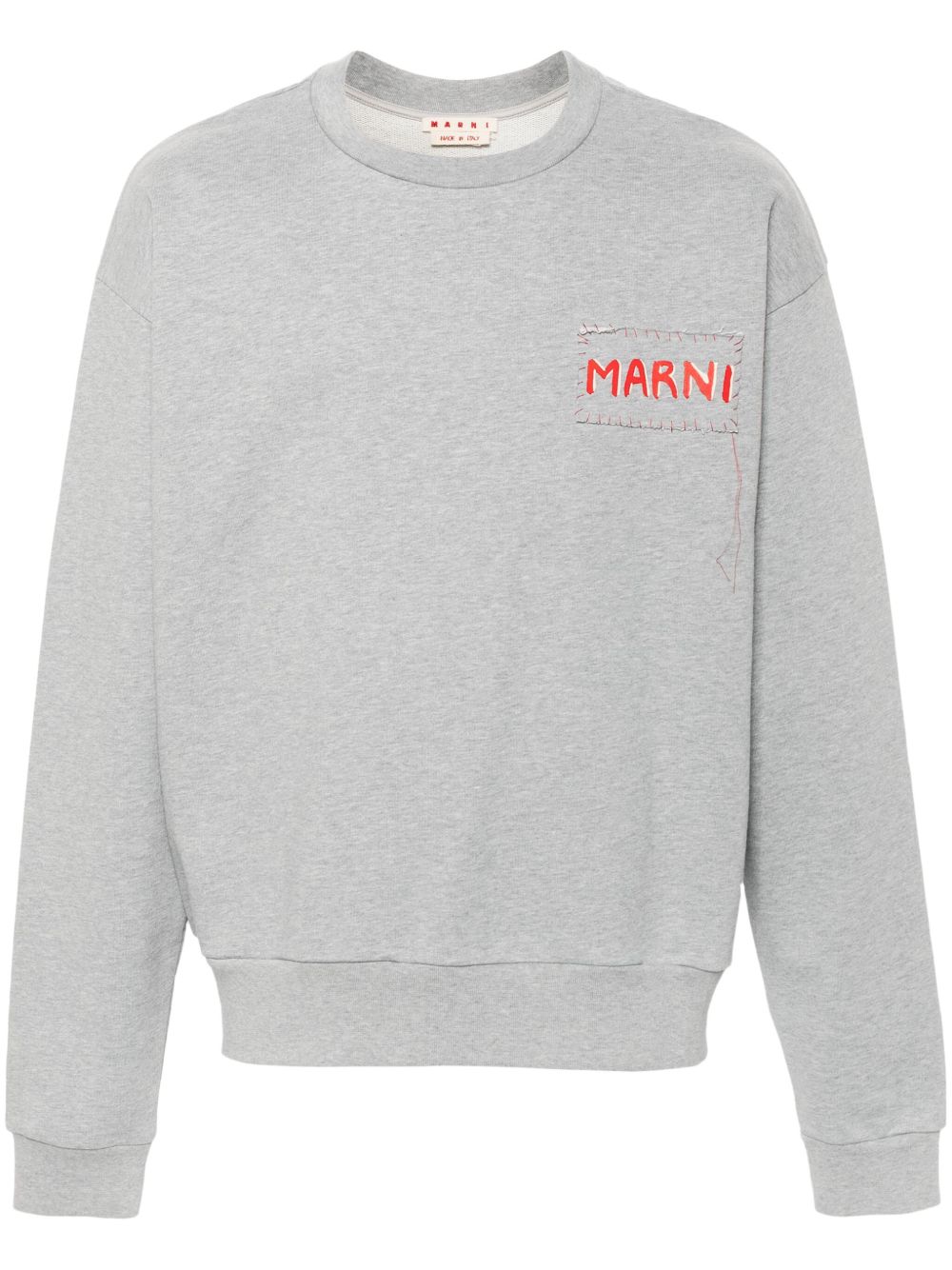 Marni logo印花棉卫衣 - 黄色