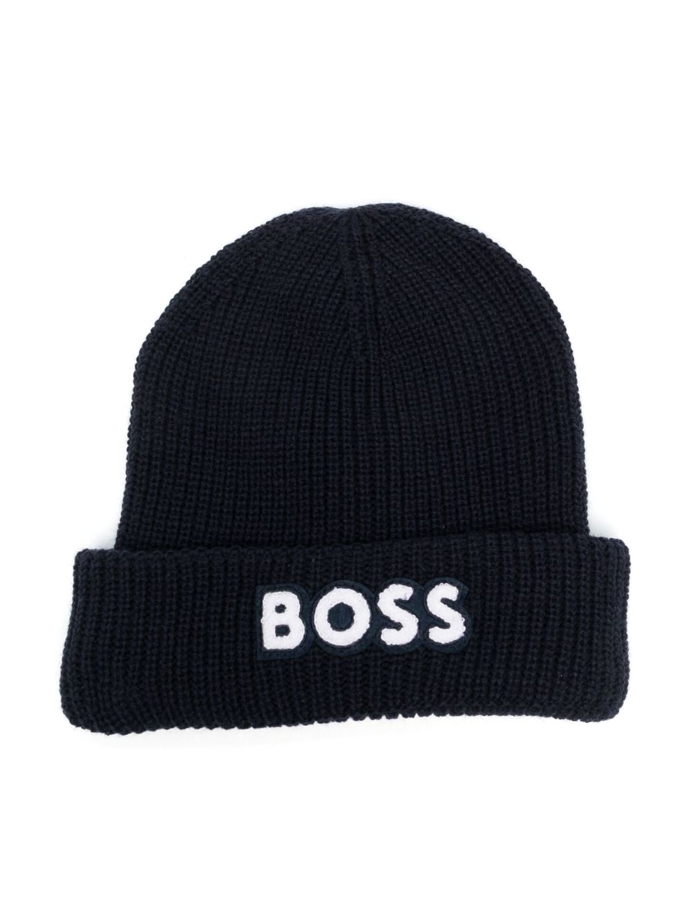 BOSS Kidswear logo刺绣套头帽 - 蓝色