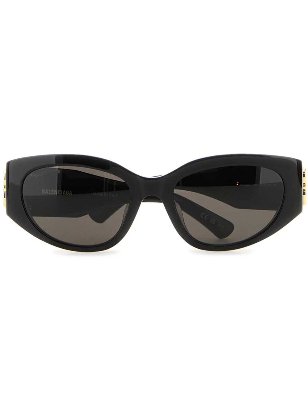 Balenciaga Eyewear logo标牌猫眼框太阳眼镜 - 黑色