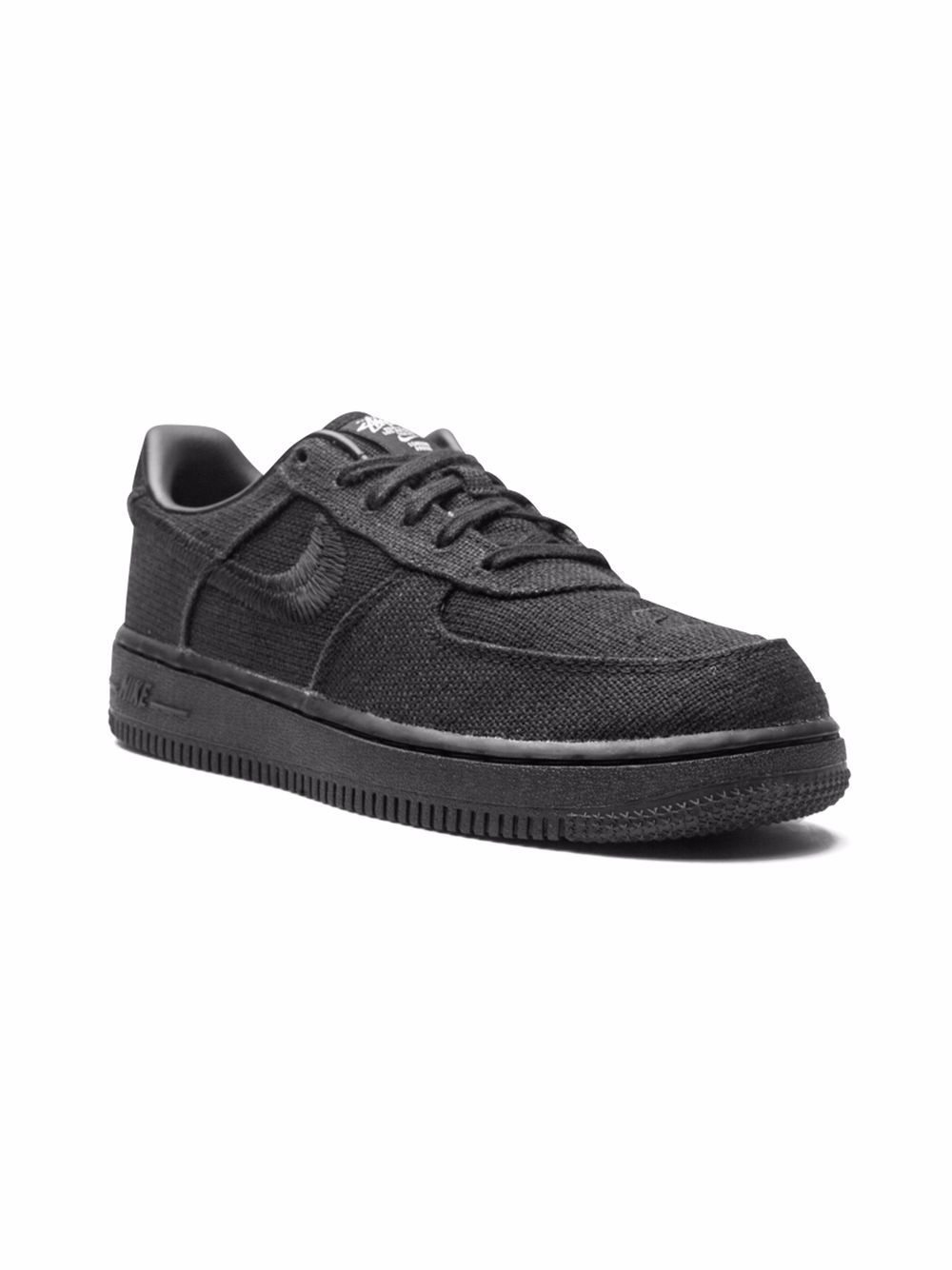 Nike Kids Air Force 1 Stussy 运动鞋 - 黑色