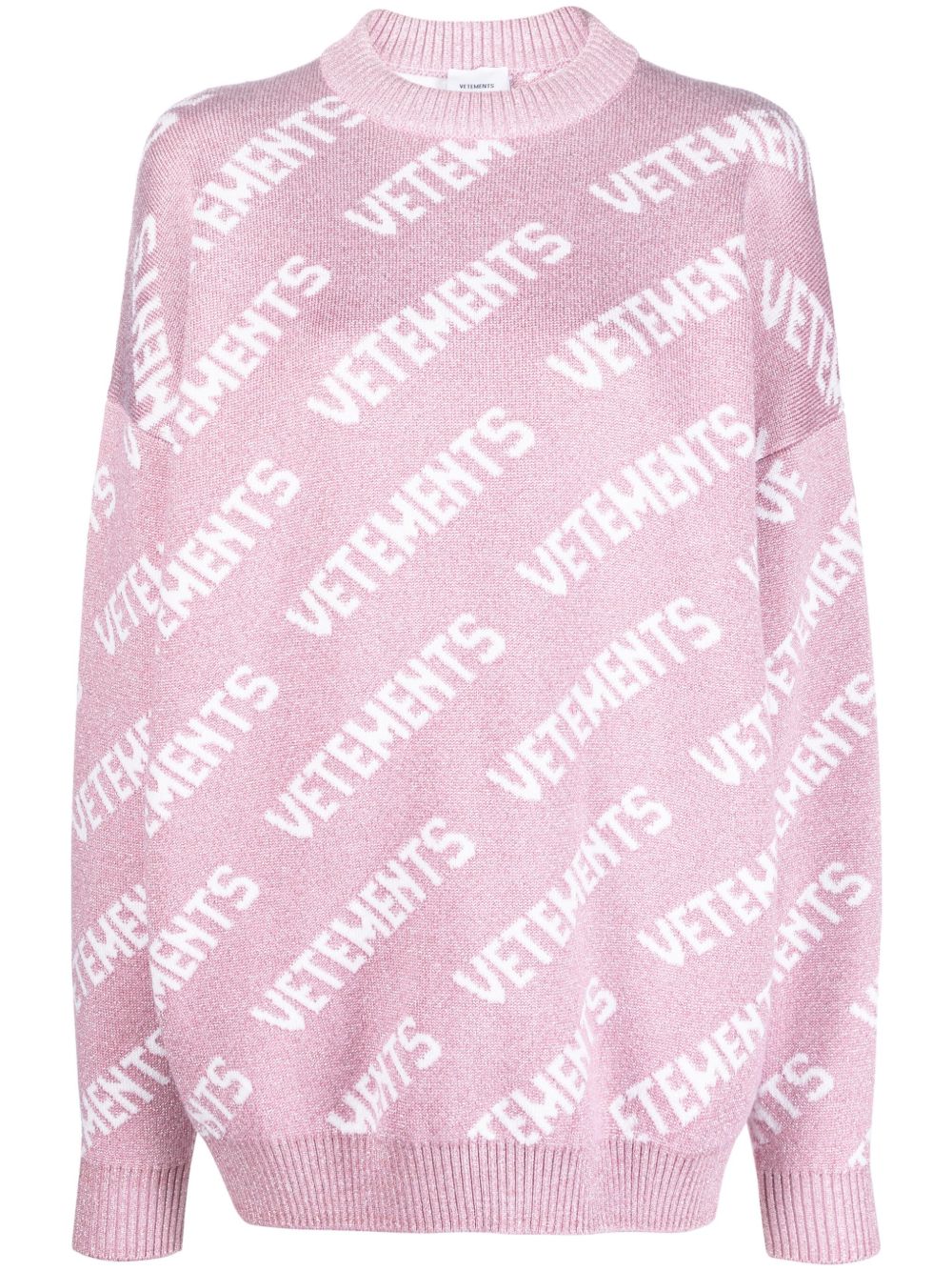 VETEMENTS logo嵌花毛衣 - 粉色