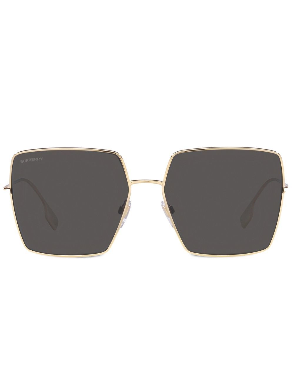 Burberry Eyewear Daphne 格纹细节太阳眼镜 - 金色