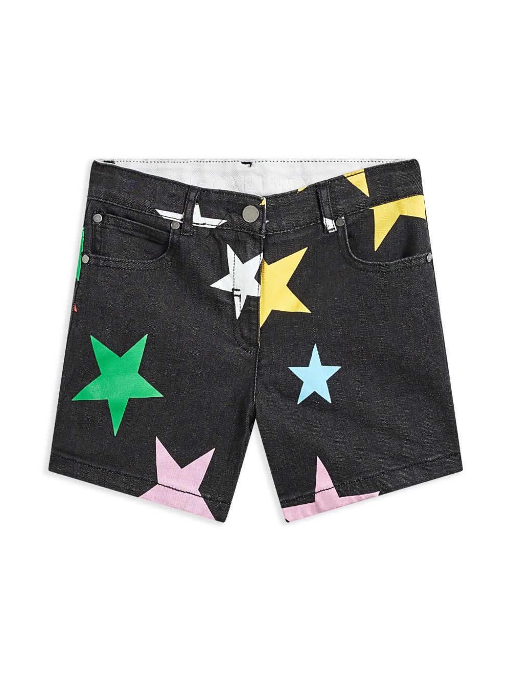 Stella McCartney Kids 星星牛仔短裤 - 黑色