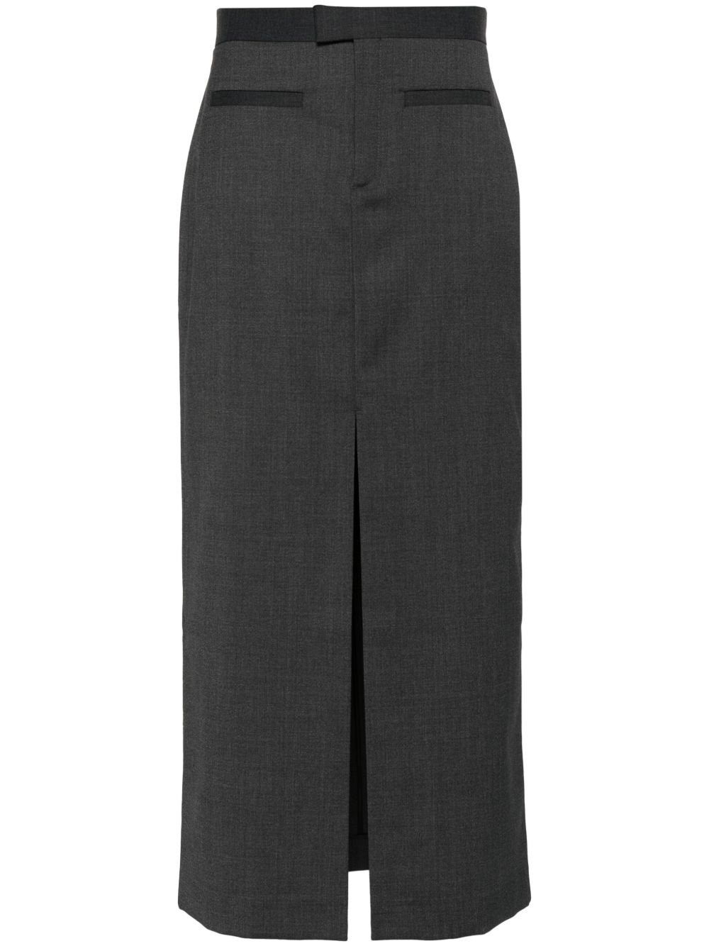 Filippa K 正面开衩精裁超长半身裙 - 灰色