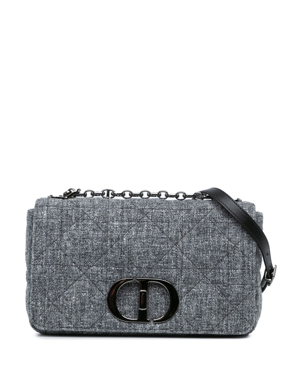Christian Dior Pre-Owned Macrocannage Caro 中号粗花呢斜挎包（2022年典藏款） - 灰色