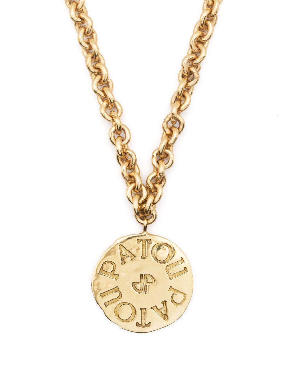 Patou logo雕刻钱币项链 - 金色