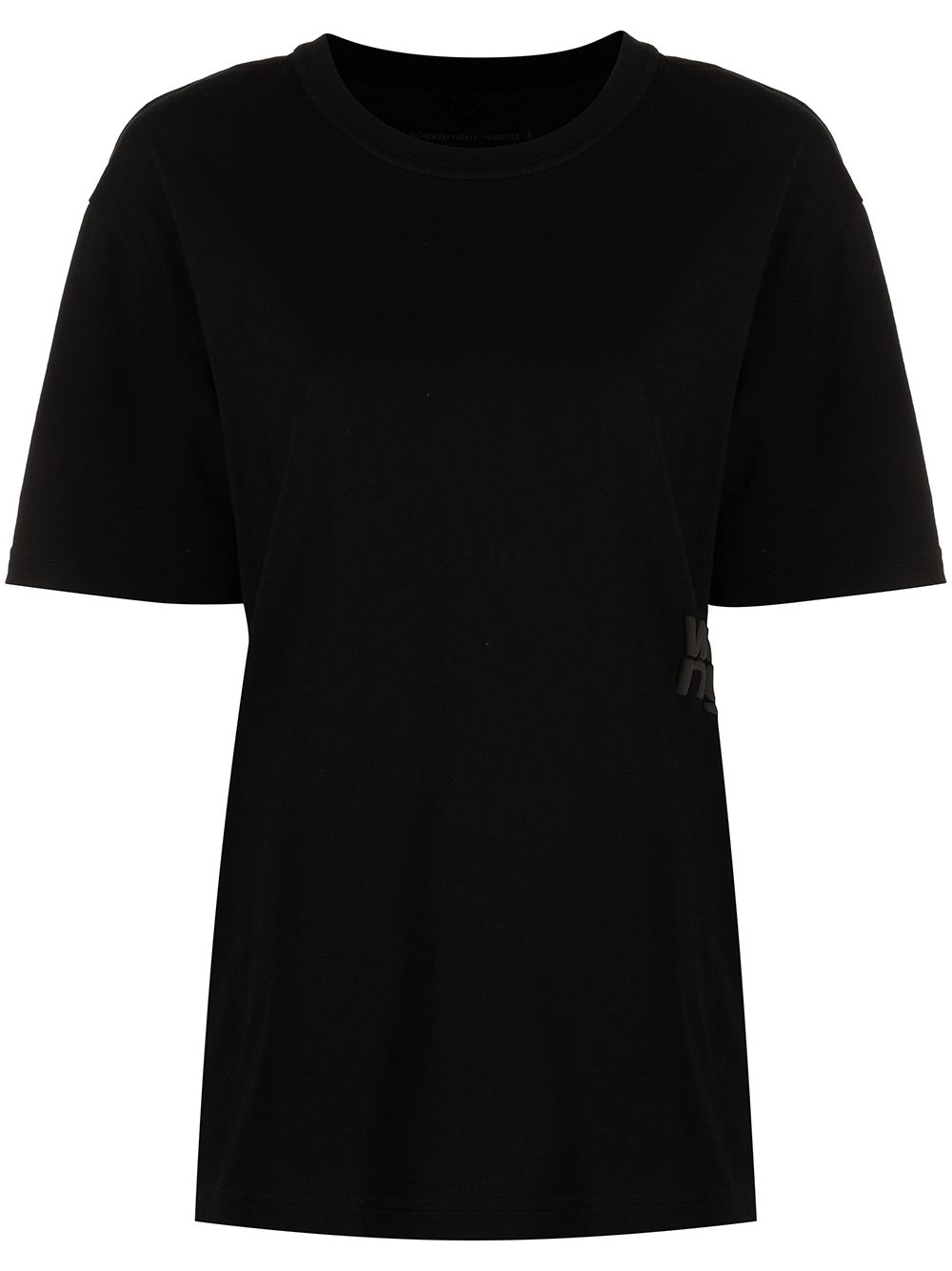 Alexander Wang 橡胶logo棉质T恤 - 黑色