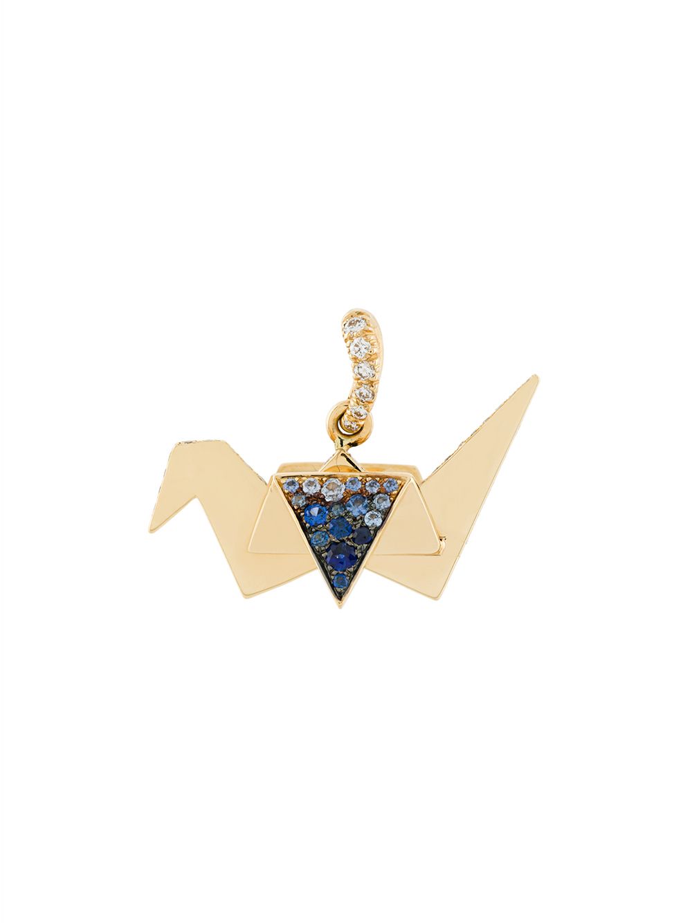 Aurelie Bidermann Origami蓝宝石与钻石吊坠 - 金属色