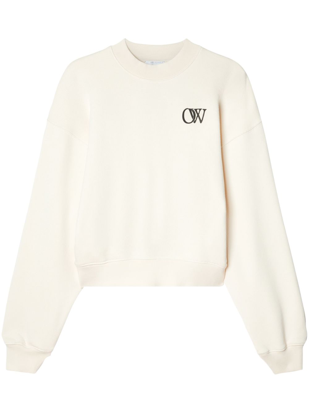 Off-White OW 印花棉卫衣 - 白色