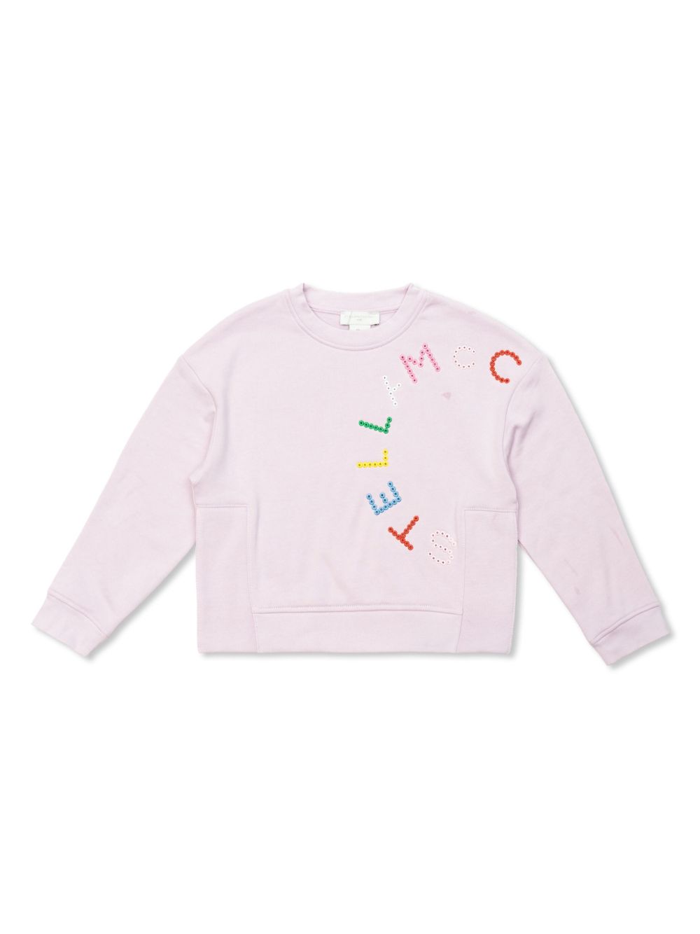 Stella McCartney Kids logo刺绣棉卫衣 - 粉色