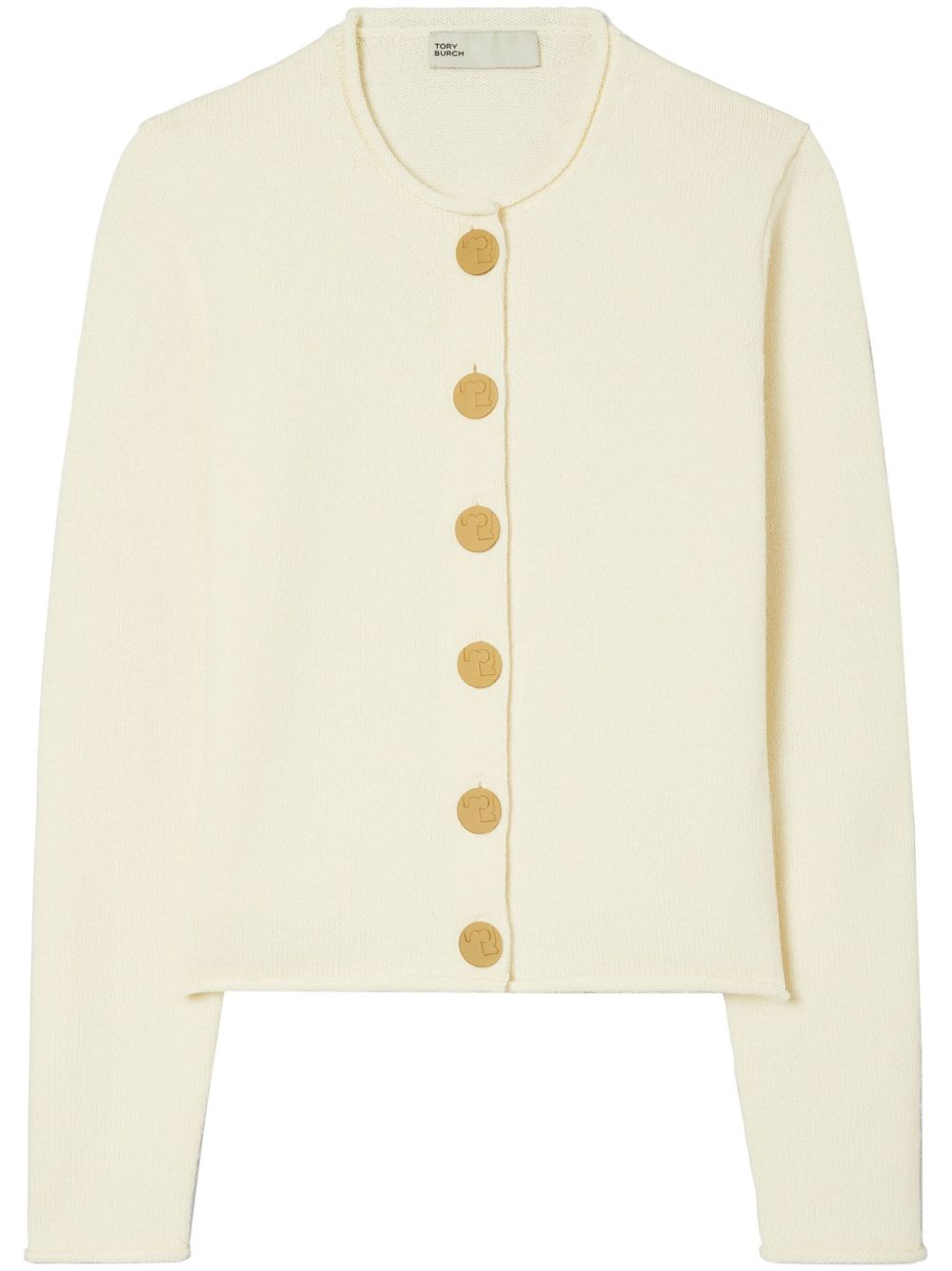 Tory Burch logo雕刻纽扣开衫 - 中性色