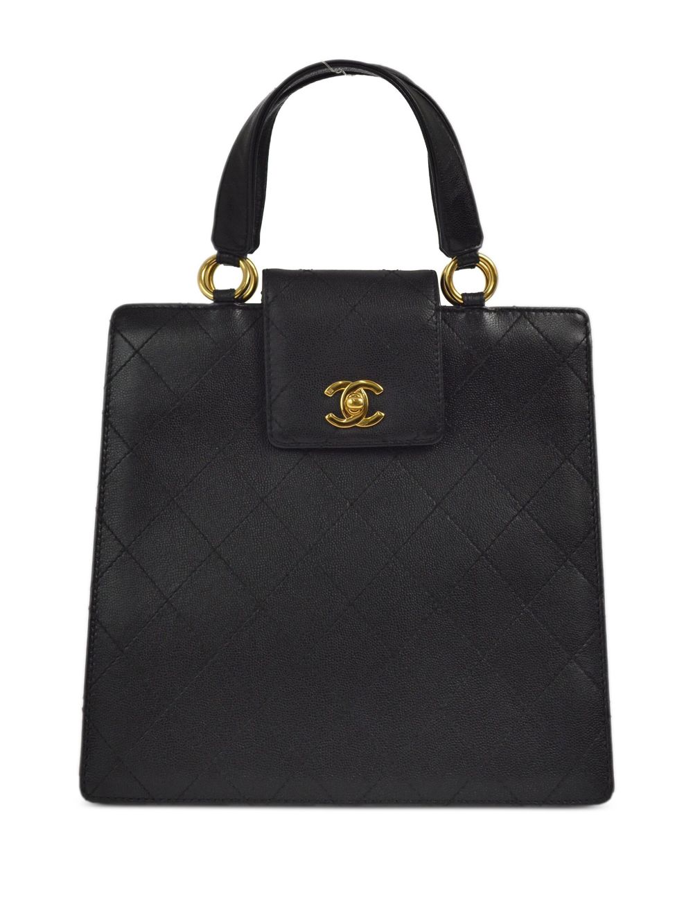 CHANEL Pre-Owned 绗缝手提包（1997年典藏款） - 黑色