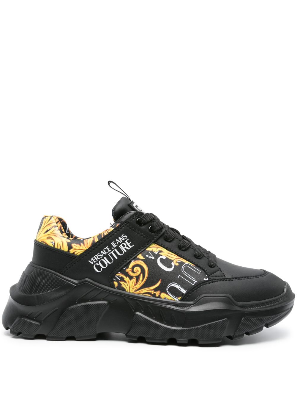 Versace Jeans Couture Speedtrack Baroccoflage 印花运动鞋 - 黑色