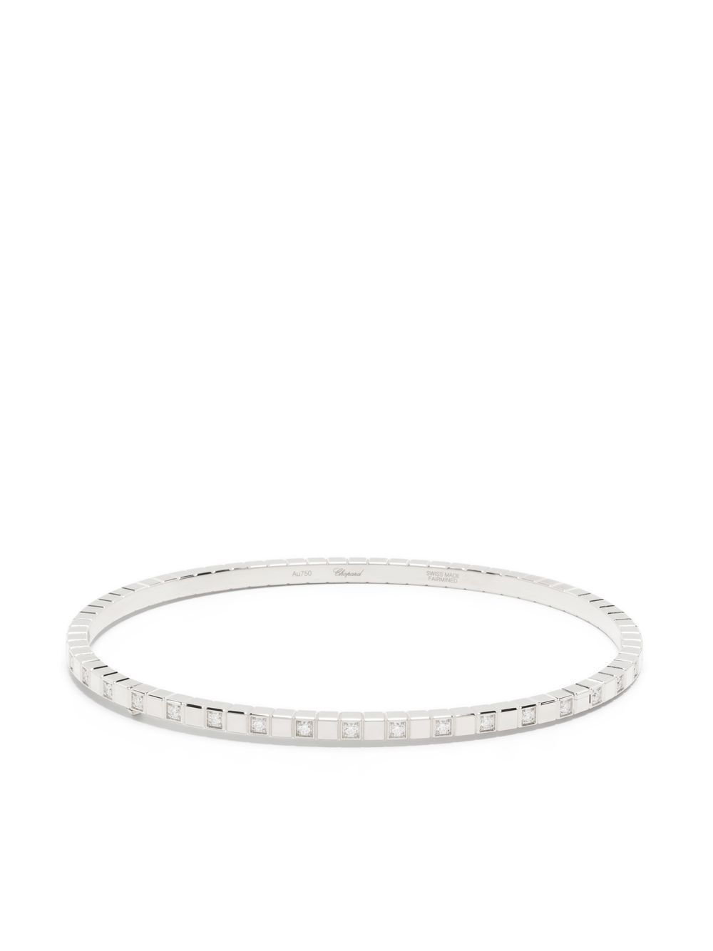 Chopard Ice Cube 18K白金钻石手镯 - 银色