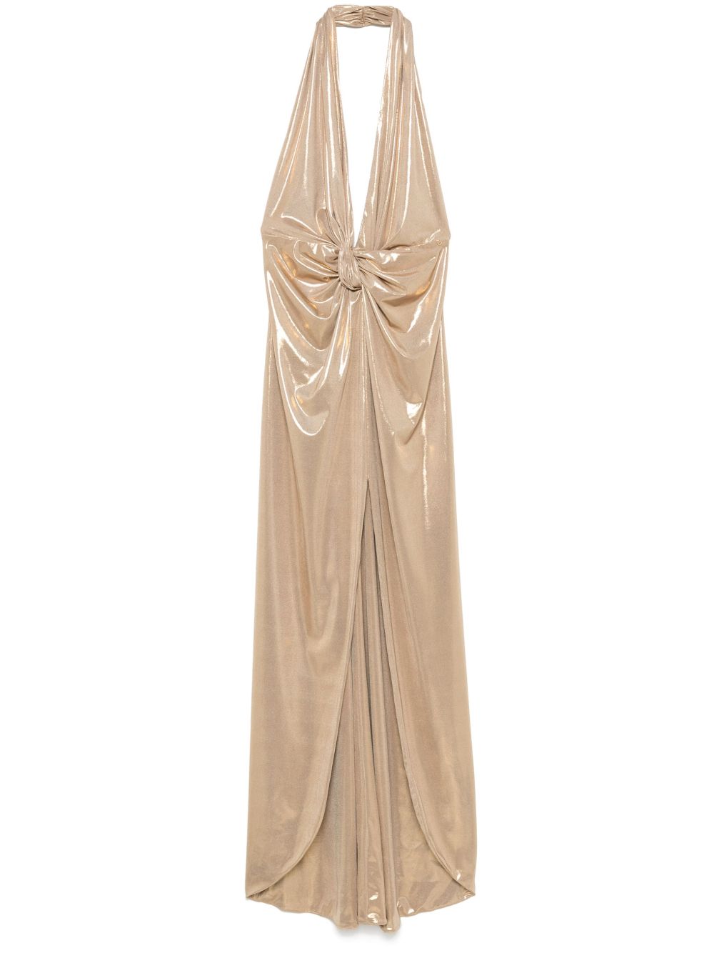 NISSA lamé maxi dress - 金色