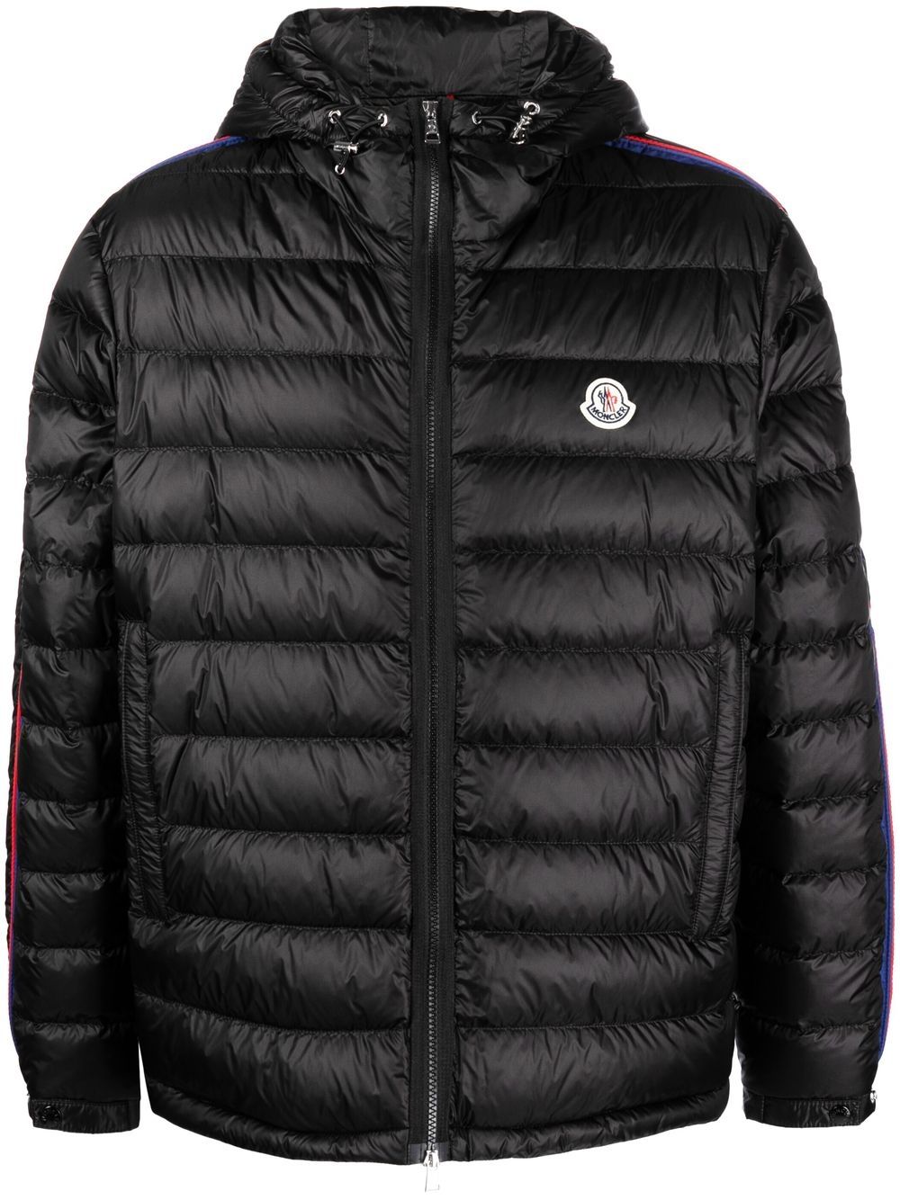 Moncler Agout 标贴蓬松夹克 - 黑色
