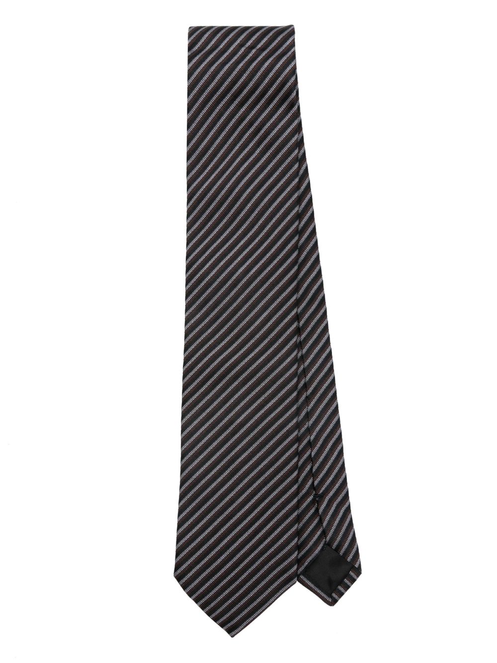 Lanvin 条纹领带 - 黑色
