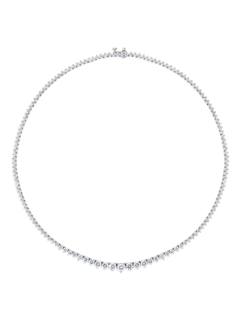 Jewels Aficionado 18K白金 Rivière 钻石项链 - 银色