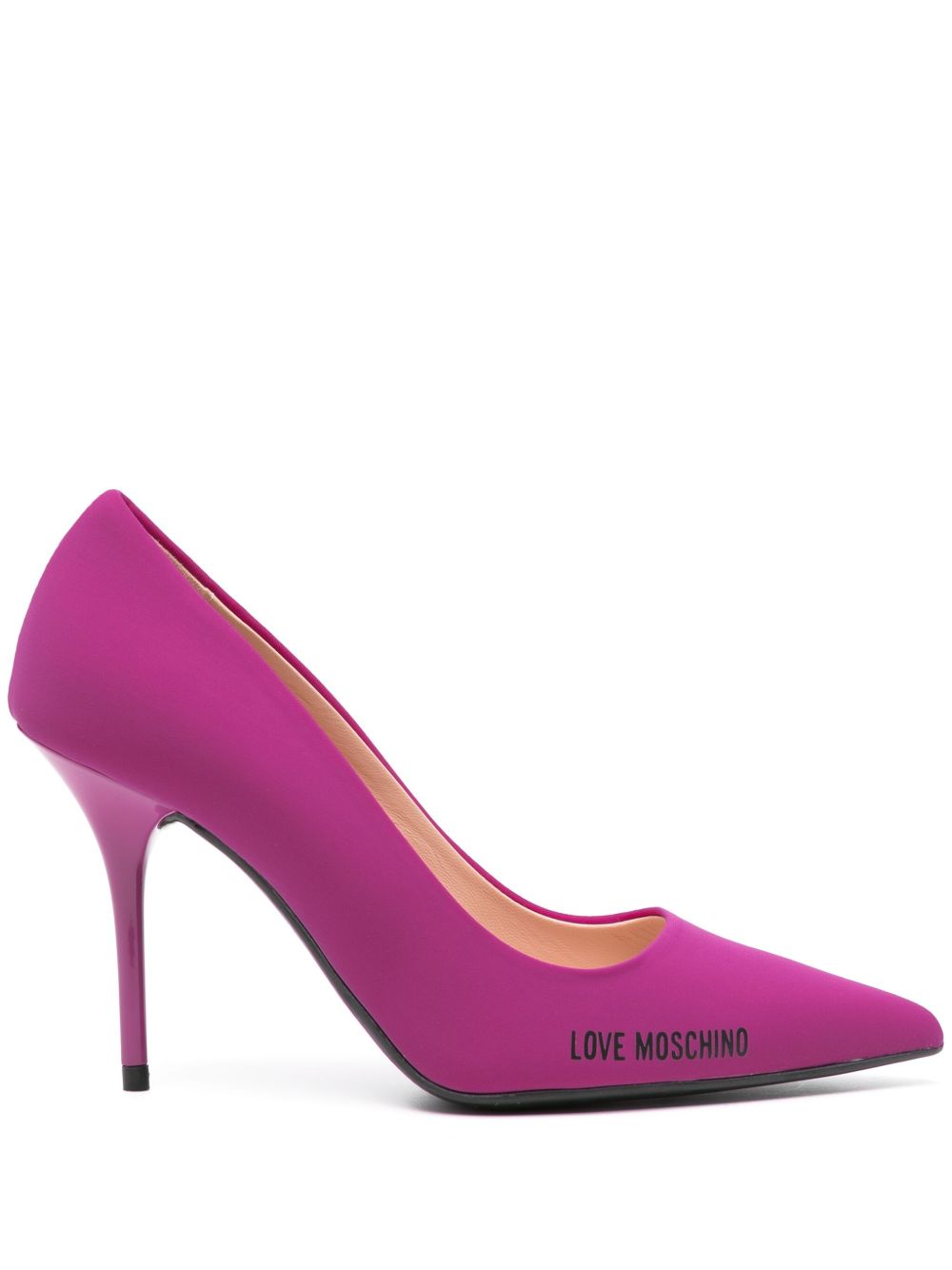 Love Moschino logo印花高跟鞋（10厘米） - 粉色