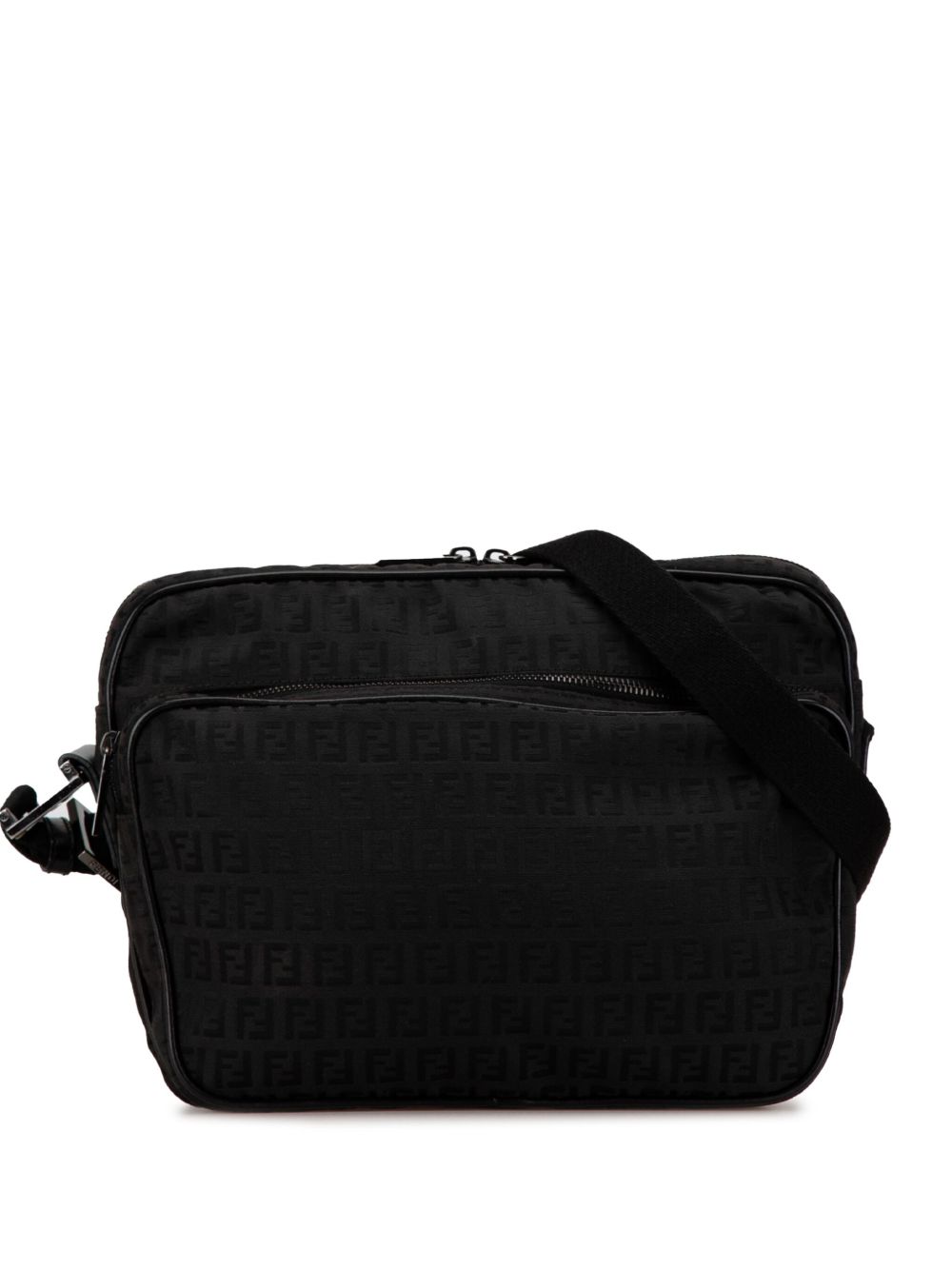 Fendi Pre-Owned Zucchino 帆布斜挎包（2000-2010年典藏款） - 黑色
