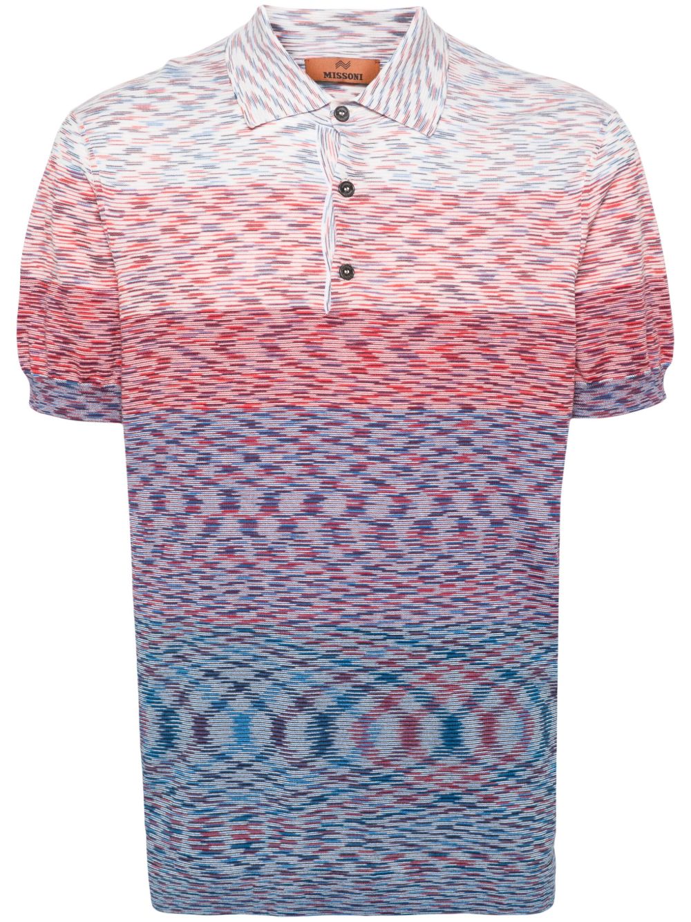 Missoni 竹节梭织面料polo衫 - 蓝色