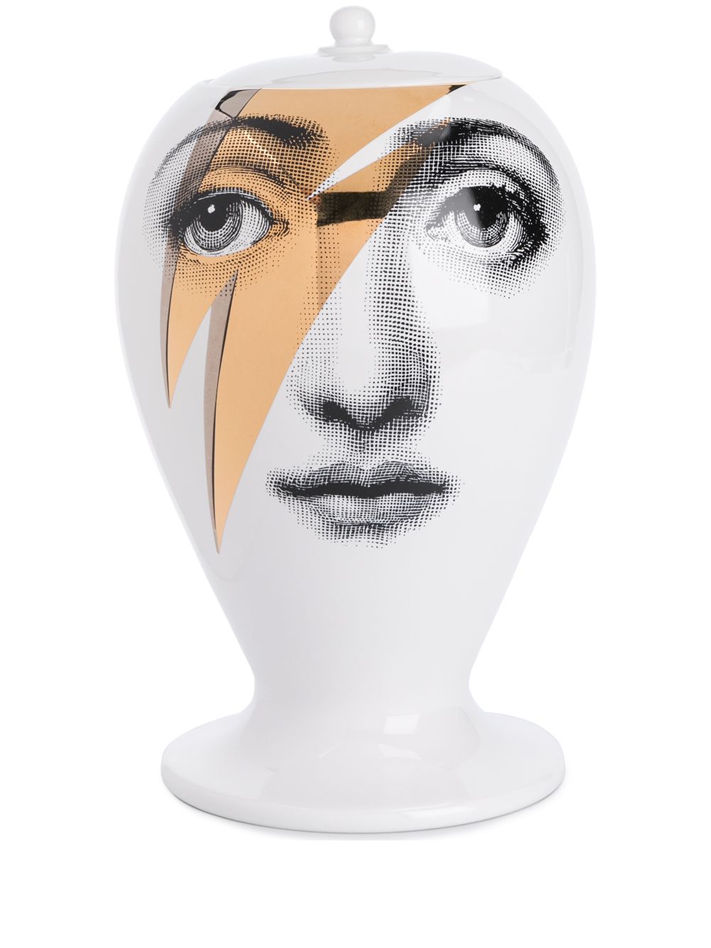 Fornasetti 面孔印花瓶器 - 白色