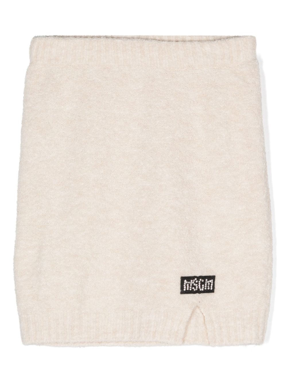 MSGM Kids 标贴半身裙 - 中性色