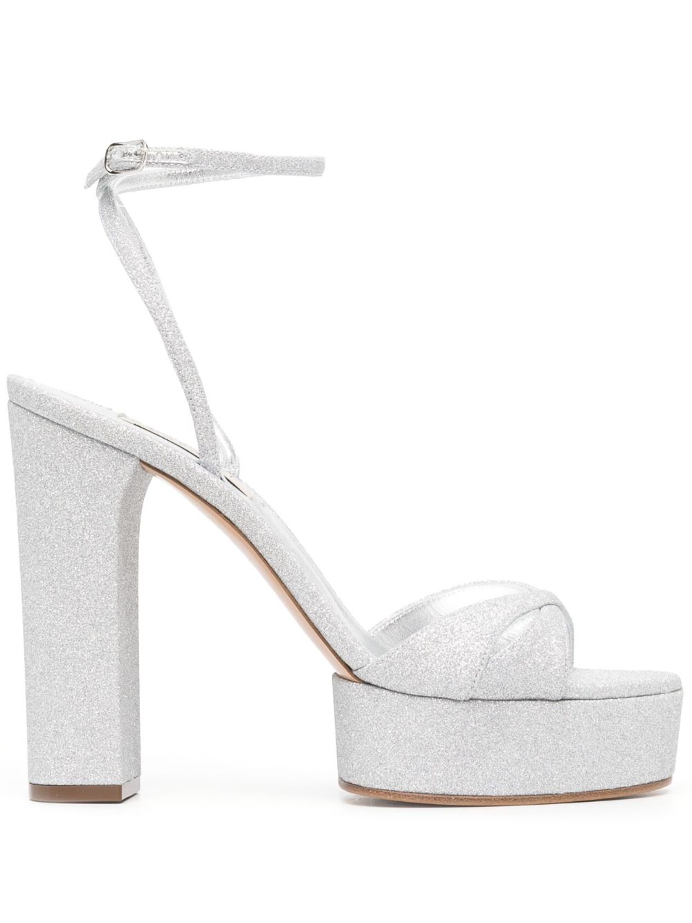 Casadei Betty Citylight 水台式高跟凉鞋 - 银色