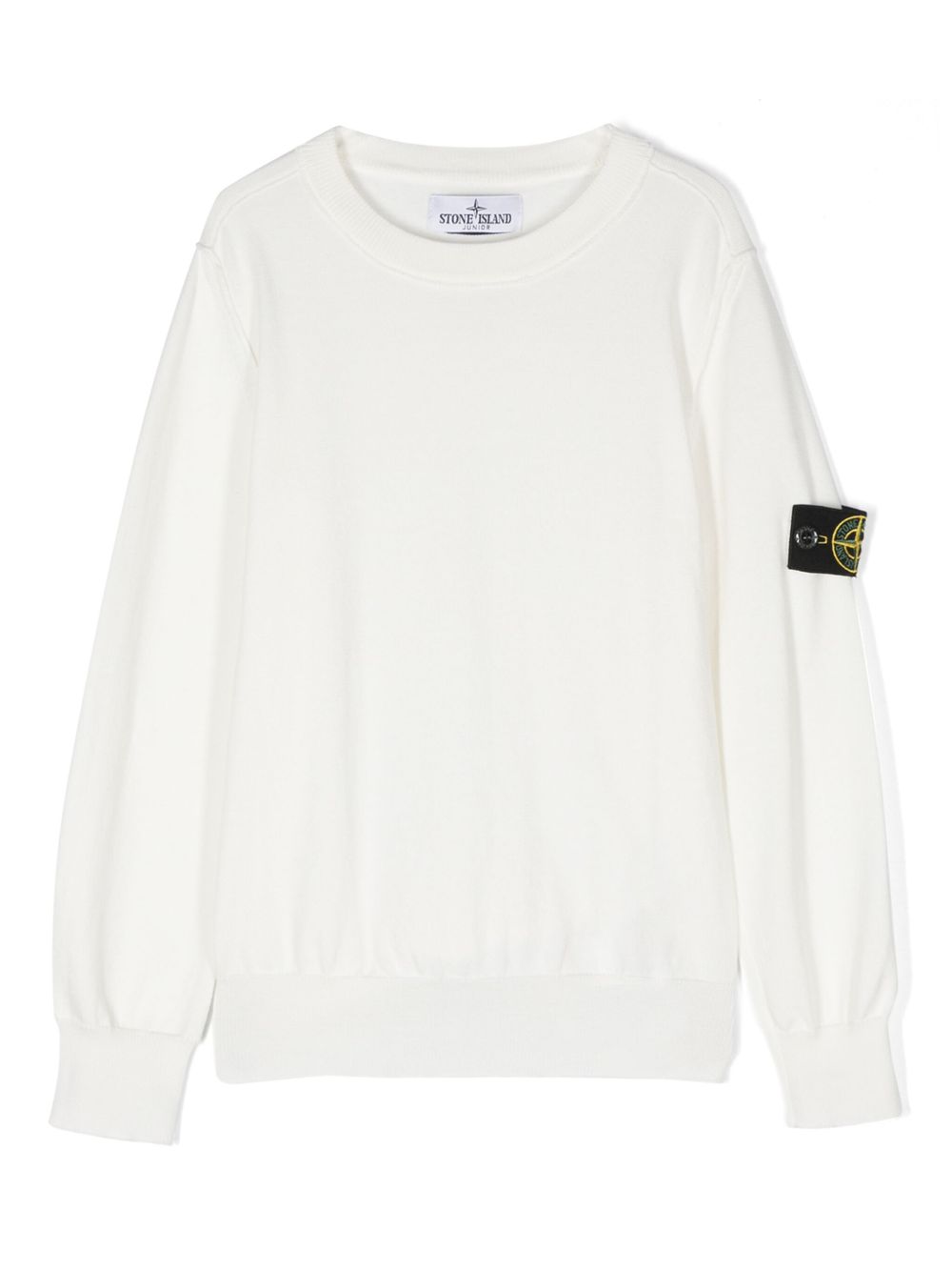 Stone Island Junior 罗盘图案棉毛衣 - 中性色