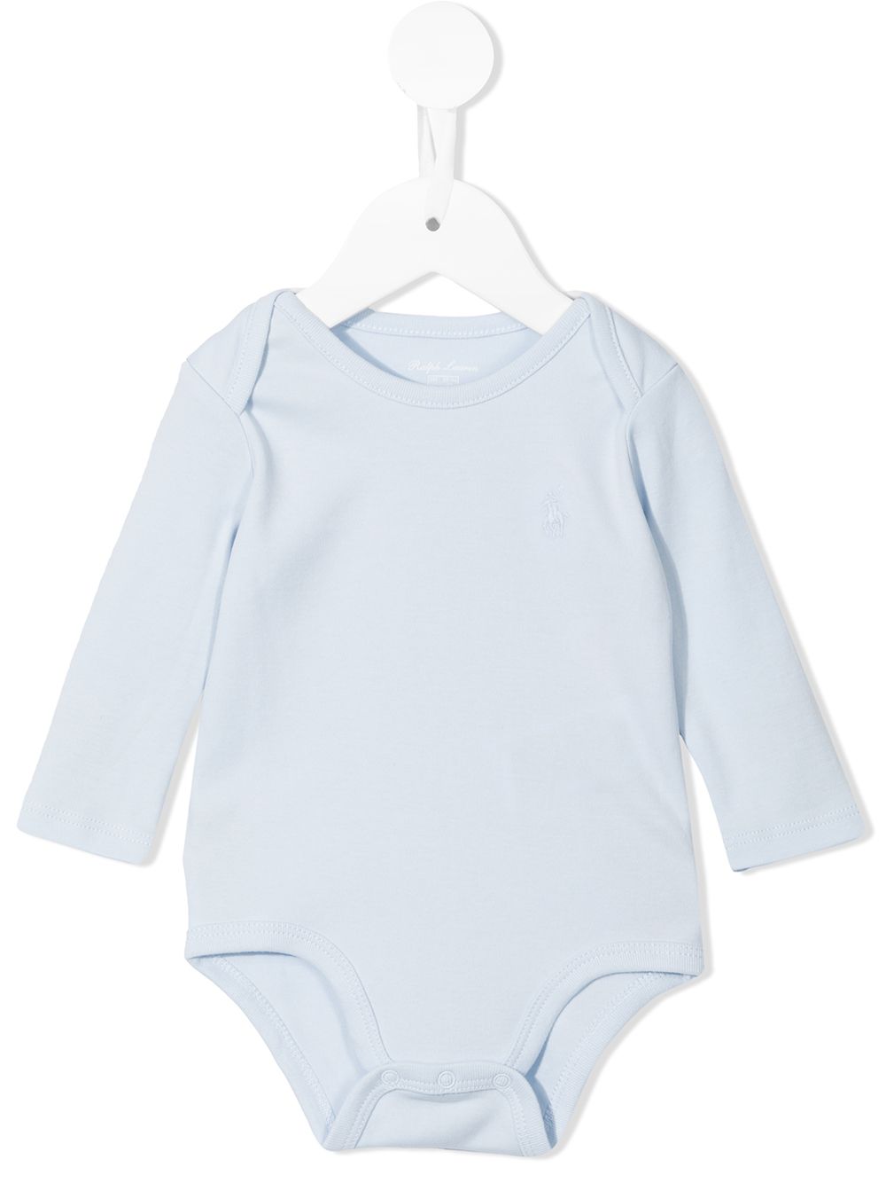 POLO RALPH LAUREN KIDS logo刺绣连体衣 - 蓝色