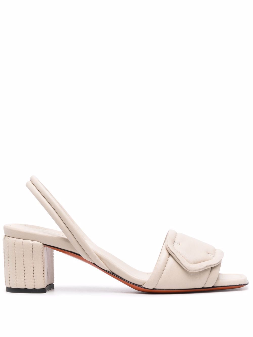 Santoni 皮质裹踝凉鞋 - 中性色
