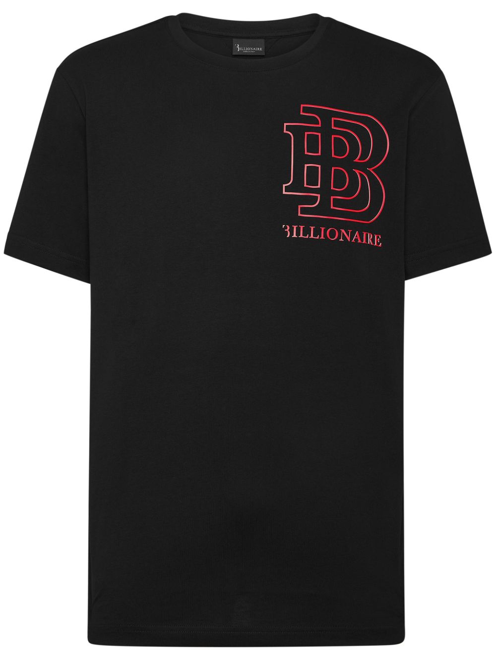 Billionaire logo贴花棉T恤 - 黑色