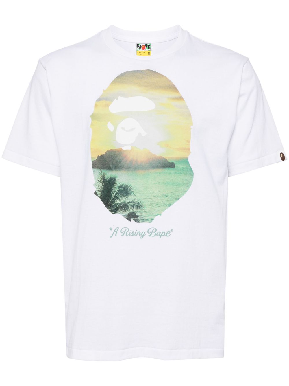 A BATHING APE® logo印花棉T恤 - 白色