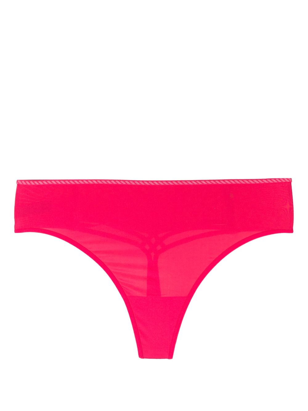 Marlies Dekkers Dame de Paris 格纹饰带丁字裤 - 粉色
