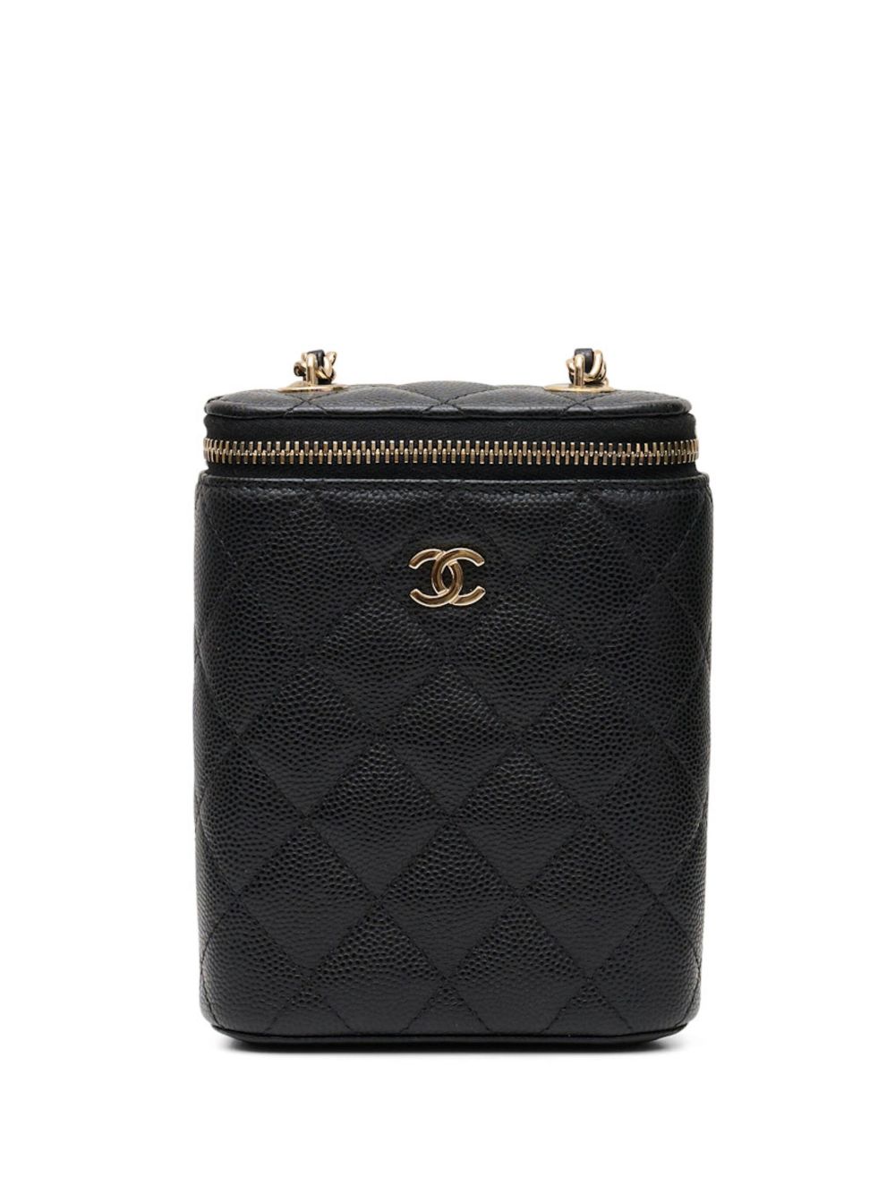 CHANEL Pre-Owned Vertical CC 化妆包（典藏款） - 黑色