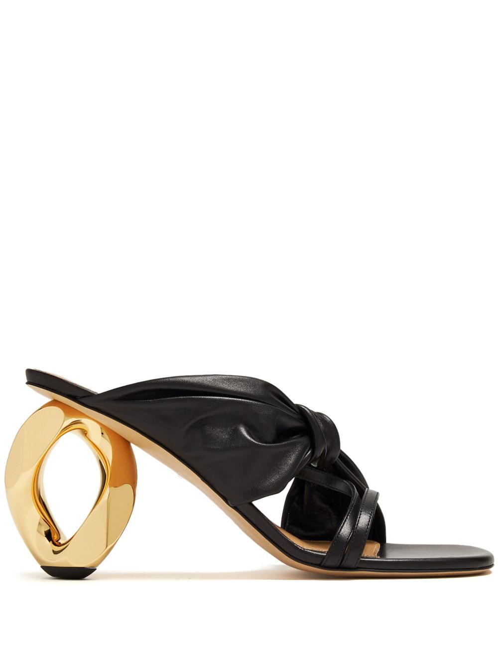JW Anderson 搭链鞋跟穆勒鞋（9.5厘米） - 黑色