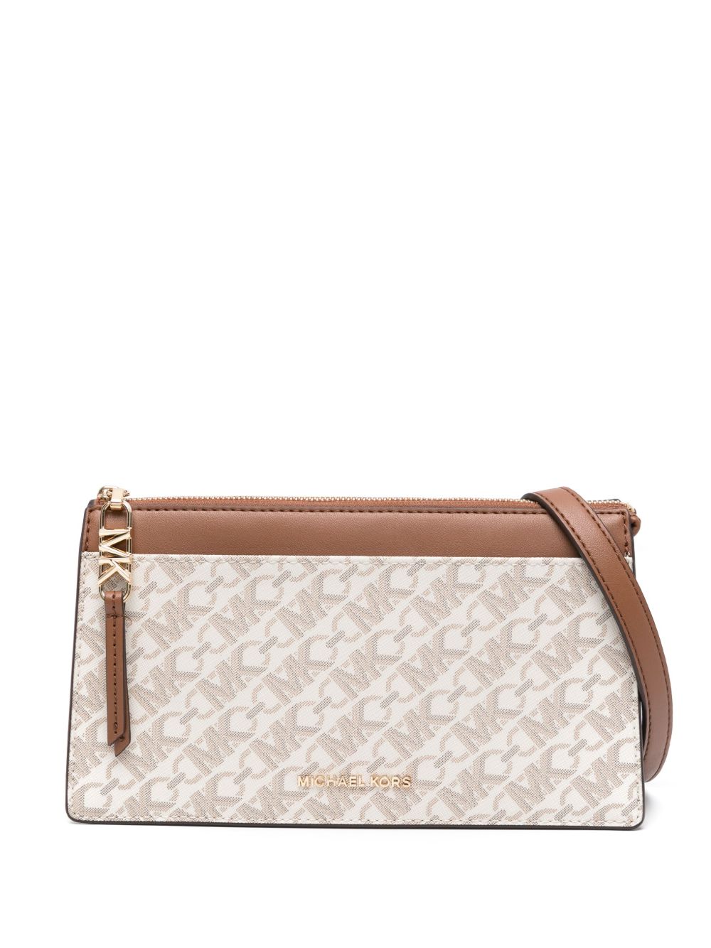 Michael Kors 经典logo提花斜挎包 - 中性色