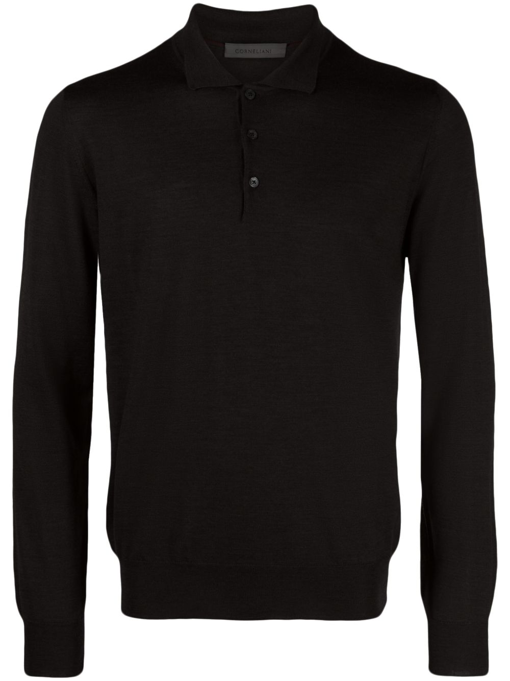 Corneliani 混色效果羊毛polo衫 - 褐色