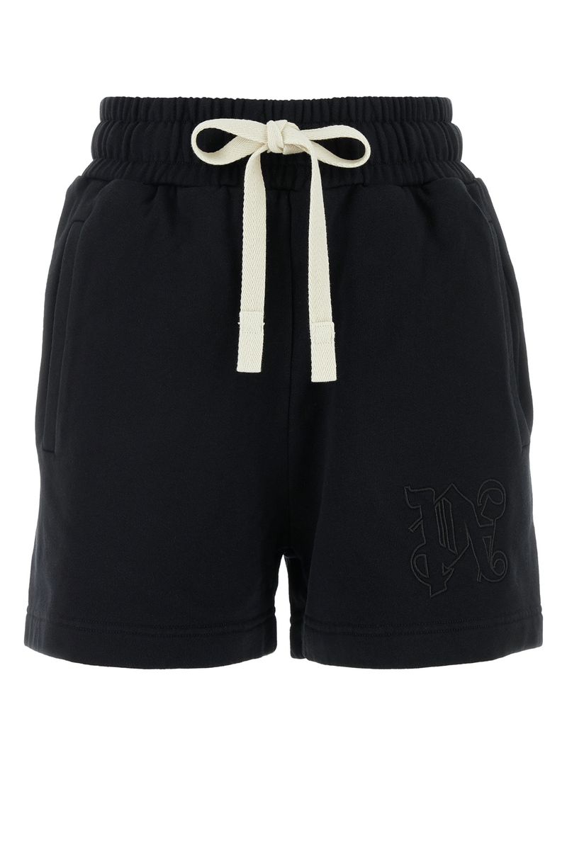 Palm Angels Logo Cotton Shorts