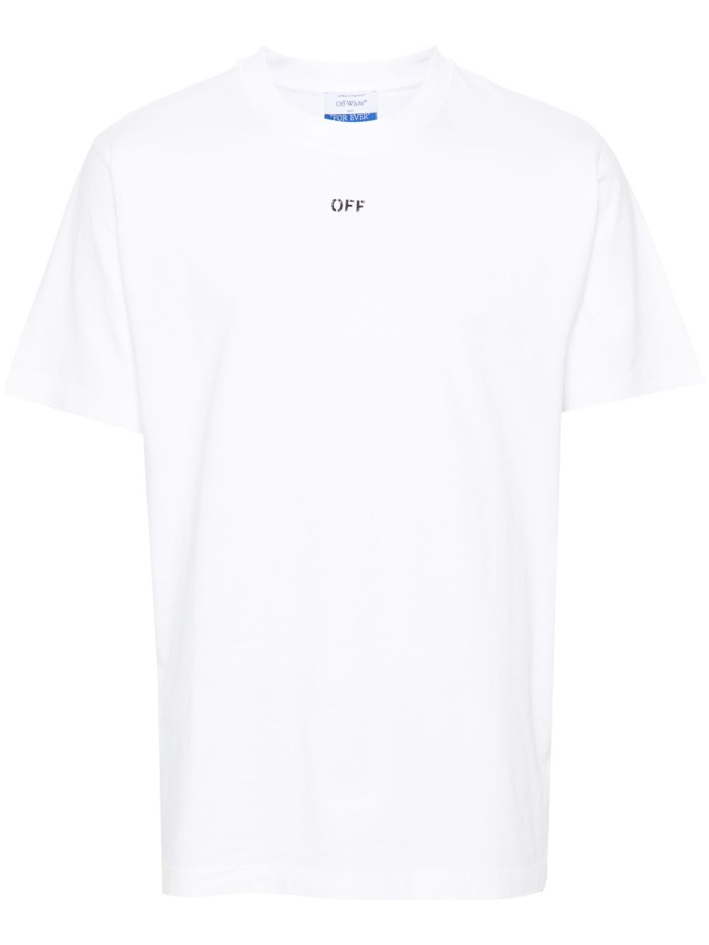 Off-White logo印花棉T恤 - 白色