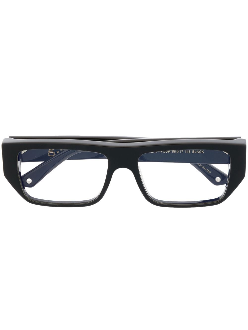 G.O.D Eyewear Twenty Four 方形镜框眼镜 - 黑色