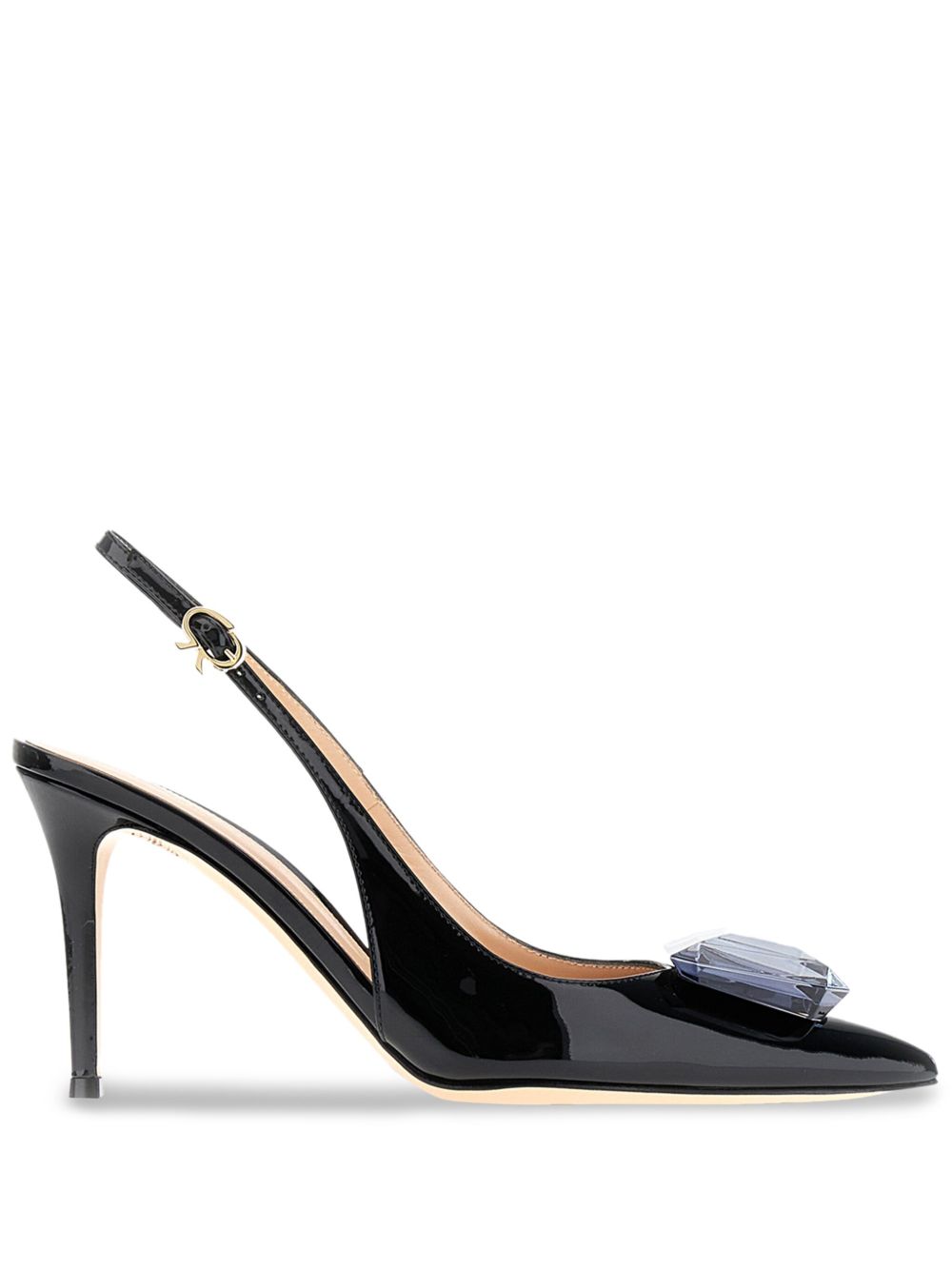 Gianvito Rossi Jaipur 皮质高跟鞋（8.5厘米） - 黑色