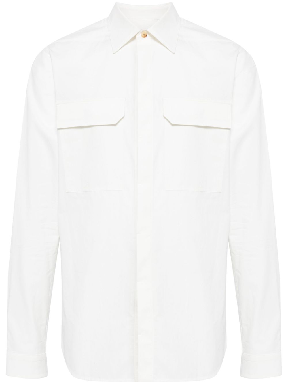 Rick Owens 长袖棉衬衫 - 白色