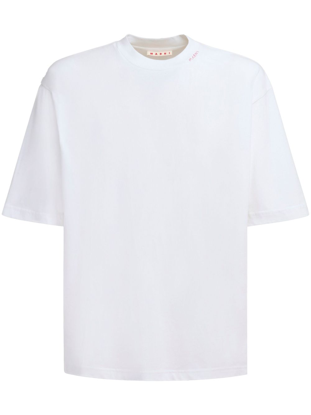 Marni logo刺绣T恤 - 白色