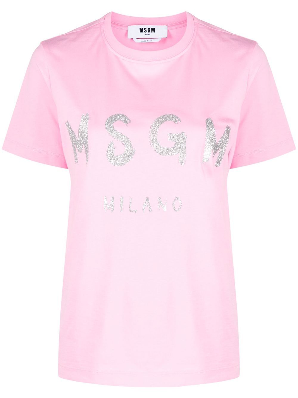 MSGM logo印花短袖T恤 - 粉色