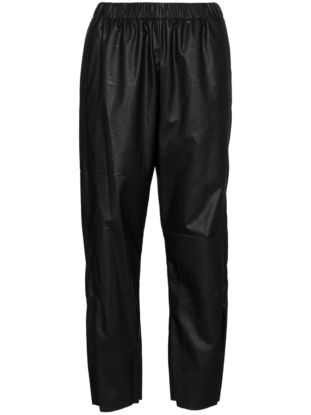 MM6 Maison Margiela 人造皮革运动裤 - 黑色