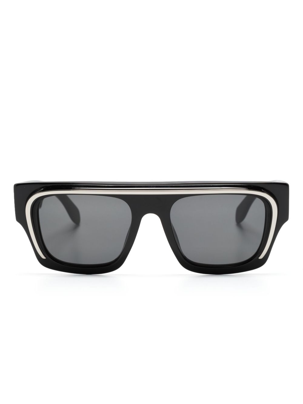 Palm Angels Eyewear Salton 方框太阳眼镜 - 黑色