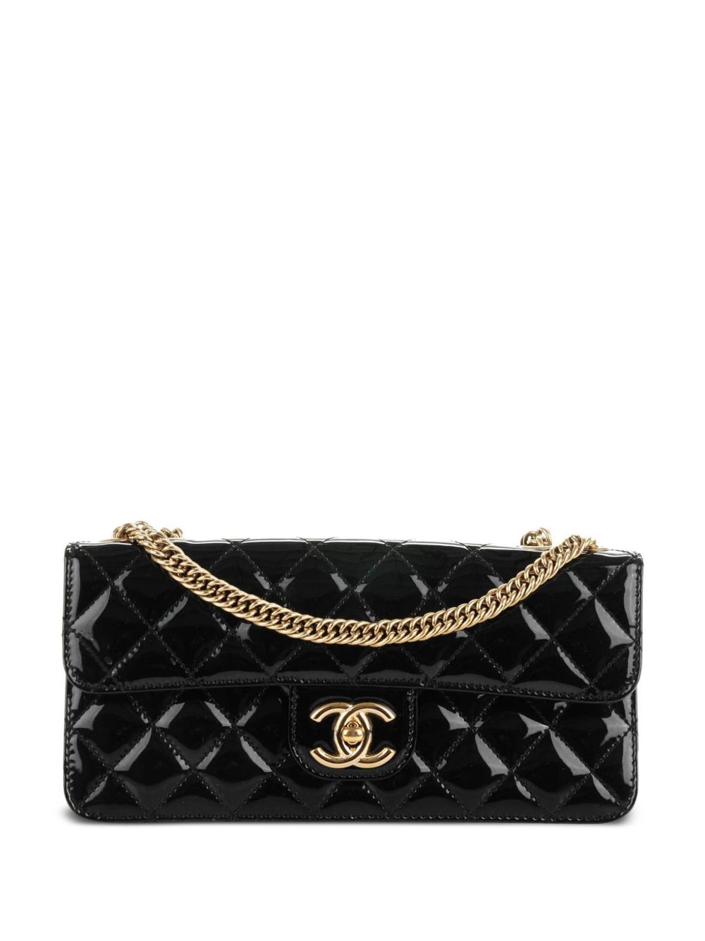 CHANEL Pre-Owned 菱纹绗缝单肩包（2005年典藏款） - 黑色