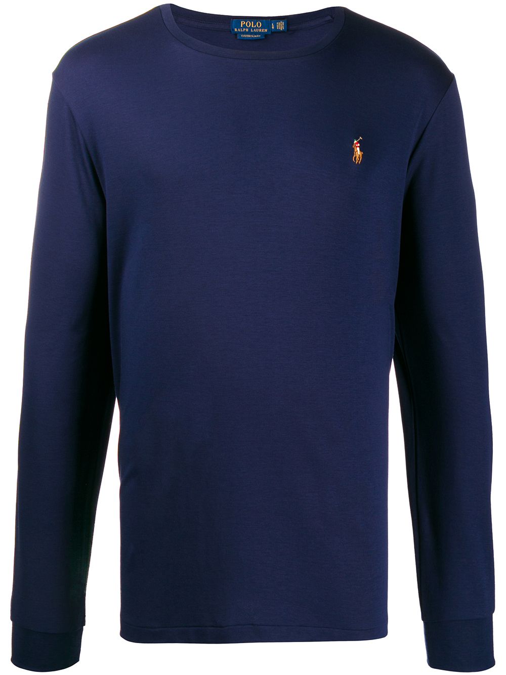 Polo Ralph Lauren 长袖logo刺绣T恤 - 蓝色